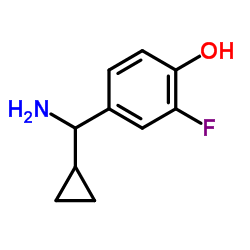 4-[Amino(cyclopropyl)methyl]-2-fluorophenol Structure