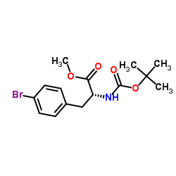 Boc-4-bromo-D-phenylalanine methyl ester Structure