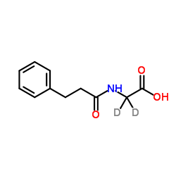 N-(3-Phenylpropanoyl)(2,2-2H2)glycine Structure