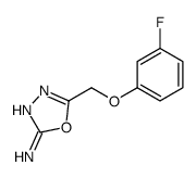5-[(3-fluorophenoxy)methyl]-1,3,4-oxadiazol-2-amine结构式