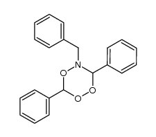 dihydro-3,6-diphenyl-5-benzyl-1,2,4,5-trioxazine Structure