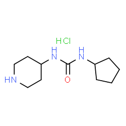 1-Cyclopentyl-3-(piperidin-4-yl)urea hydrochloride structure