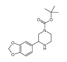 2-Methyl-2-propanyl 3-(1,3-benzodioxol-5-yl)-1-piperazinecarboxyl ate Structure