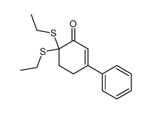 1,1-bis(ethylthio)-4-phenyl-3-cyclohexen-2-one Structure