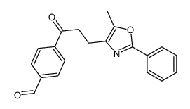 4-[3-(5-methyl-2-phenyl-1,3-oxazol-4-yl)propanoyl]benzaldehyde结构式