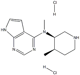 N-甲基-N-((3R,4R)-4-甲基哌啶-3-基)-7H-吡咯并[2,3-D]嘧啶-4-胺盐酸盐图片