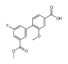 4-(3-fluoro-5-methoxycarbonylphenyl)-3-methoxybenzoic acid Structure