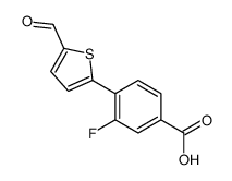 3-fluoro-4-(5-formylthiophen-2-yl)benzoic acid Structure