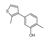 2-methyl-5-(2-methylthiophen-3-yl)phenol Structure