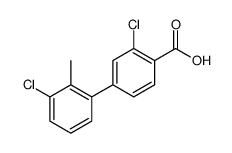 2-chloro-4-(3-chloro-2-methylphenyl)benzoic acid Structure