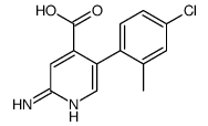 2-amino-5-(4-chloro-2-methylphenyl)pyridine-4-carboxylic acid Structure