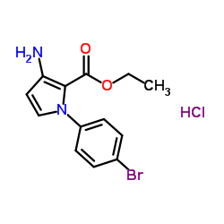 ethyl 3-amino-1-(4-bromophenyl)-1H-pyrrole-2-carboxylate hydrochloride Structure