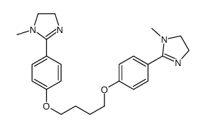 1-methyl-2-[4-[4-[4-(1-methyl-4,5-dihydroimidazol-2-yl)phenoxy]butoxy]phenyl]-4,5-dihydroimidazole结构式