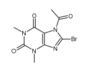 1H-Purine-2,6-dione,7-acetyl-8-bromo-3,7-dihydro-1,3-dimethyl-结构式