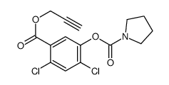(2,4-dichloro-5-prop-2-ynoxycarbonylphenyl) pyrrolidine-1-carboxylate Structure