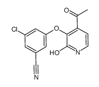 3-[(4-acetyl-2-hydroxypyridin-3-yl)oxy]-5-chlorobenzonitrile Structure