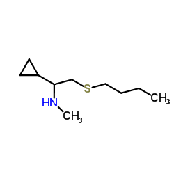 2-butylsulfanyl-1-cyclopropyl-N-methyl-ethanamine结构式