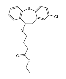 ethyl 4-(2-chloro-10,11-dihydrodibenzo[b,f]thiepin-10-ylthio)butyrate Structure