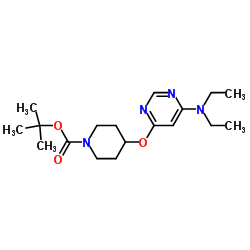 4-(6-Diethylamino-pyrimidin-4-yloxy)-piperidine-1-carboxylic acid tert-butyl ester Structure