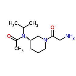 N-[(3S)-1-Glycyl-3-piperidinyl]-N-isopropylacetamide结构式
