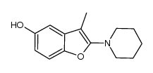 3-methyl-2-(piperidin-1-yl)benzofuran-5-ol Structure