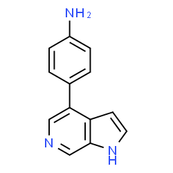 Benzenamine, 4-(1H-pyrrolo[2,3-c]pyridin-4-yl)- Structure