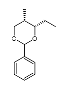 (4S,5S)-4-ethyl-5-methyl-2-phenyl-1,3-dioxane结构式