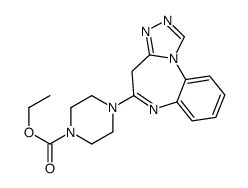ethyl 4-(4H-[1,2,4]triazolo[4,3-a][1,5]benzodiazepin-5-yl)piperazine-1-carboxylate结构式