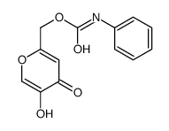 (5-hydroxy-4-oxopyran-2-yl)methyl N-phenylcarbamate Structure