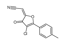 (2E)-2-[4-chloro-5-(4-methylphenyl)-3-oxofuran-2-ylidene]acetonitrile Structure