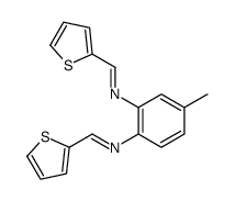 N-[4-methyl-2-(thiophen-2-ylmethylideneamino)phenyl]-1-thiophen-2-ylmethanimine结构式
