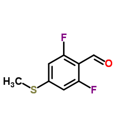 2,6-difluoro-4-(methylthio)benzaldehyde结构式