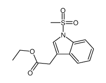 ethyl 2-(1-methylsulfonylindol-3-yl)acetate结构式