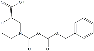 (S)-N-CBZ-2-吗啉甲酸结构式