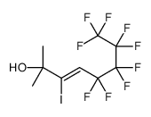 5,5,6,6,7,7,8,8,8-nonafluoro-3-iodo-2-methyloct-3-en-2-ol结构式