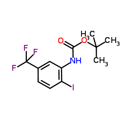 2-Methyl-2-propanyl [2-iodo-5-(trifluoromethyl)phenyl]carbamate Structure