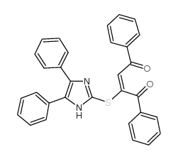 1,4-Diphenyl-2-((4,5-diphenyl-1H-imidazol-2-yl)thio)-2-butene-1,4-dion e结构式