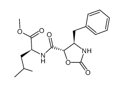 methyl ((4R,5S)-4-benzyl-2-oxooxazolidine-5-carbonyl)-L-leucinate结构式