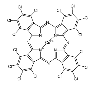 [1,2,3,4,8,9,10,11,15,16,17,18,22,23,24,25-hexadecachloro-29H,31H-phthalocyaninato(2-)-N29,N30,N31,N32]copper structure