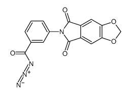 3-(5,6-methylenedioxy-2-phthalimidyl)benzoyl azide structure