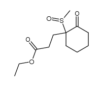 3-(1-Methylsulfinyl-2-oxocyclohexane)yl propanoate d'ethyle Structure