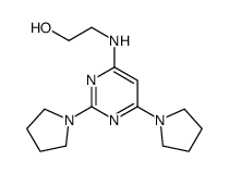2-[(2,6-dipyrrolidin-1-ylpyrimidin-4-yl)amino]ethanol结构式