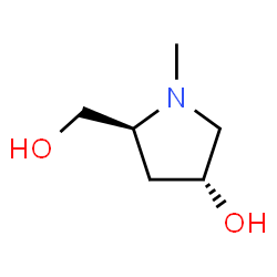 2-Pyrrolidinemethanol,4-hydroxy-1-methyl-,trans-(9CI) Structure