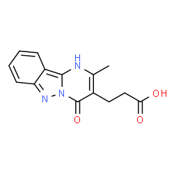 3-(2-Methyl-4-oxo-1,4-dihydropyrimido[1,2-b]indazol-3-yl)propanoic acid Structure