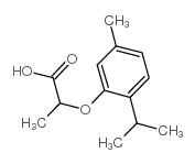 2-(2-异丙基-5-甲基苯氧基)丙酸结构式