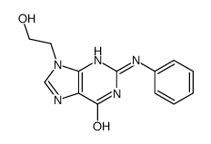 2-anilino-9-(2-hydroxyethyl)-3H-purin-6-one Structure