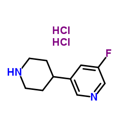 3-Fluoro-5-(4-piperidinyl)pyridine dihydrochloride Structure