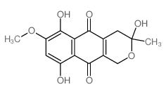 1H-Naphtho[2,3-c]pyran-5,10-dione,3,4-dihydro-3,6,9-trihydroxy-7-methoxy-3-methyl-结构式