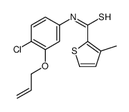 N-(4-chloro-3-prop-2-enoxyphenyl)-3-methylthiophene-2-carbothioamide结构式