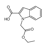 1-(2-ethoxy-2-oxoethyl)indole-2-carboxylic acid Structure